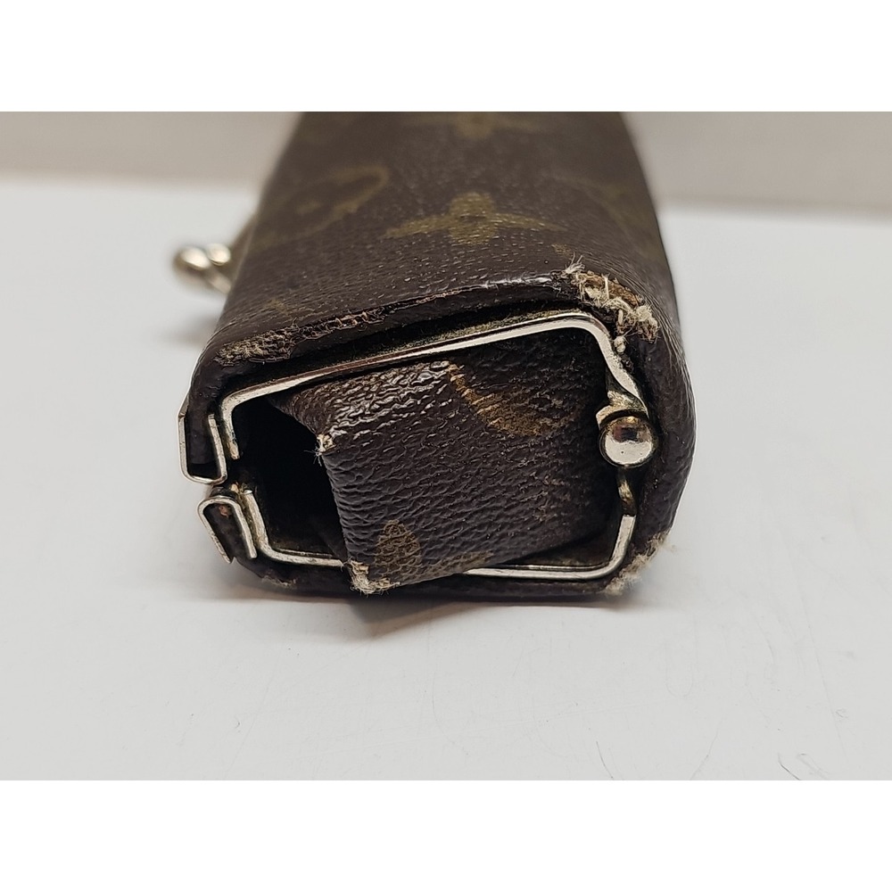 1970s LOUIS VUITTON Classic Monogram Canvas Mini Kiss Lock Coin/Lipstick Purse - Picture 5 of 8